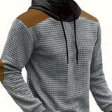 Men's Textured Hooded Knit Pullover