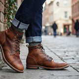 Men's Leather Lace-Up Boots