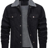 Men's Sherpa Lined Button Jacket