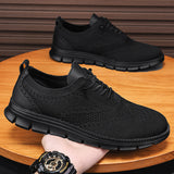 Men's Breathable Knit Slip-On Sneakers