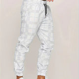 Men's Plaid Drawstring Jogger Pants