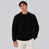 Men's Oversized Chunky Ribbed Knit Crew Neck Sweater
