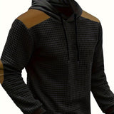 Men's Textured Hooded Knit Pullover