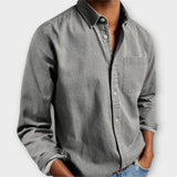 Men's Chambray Button-Up Shirt