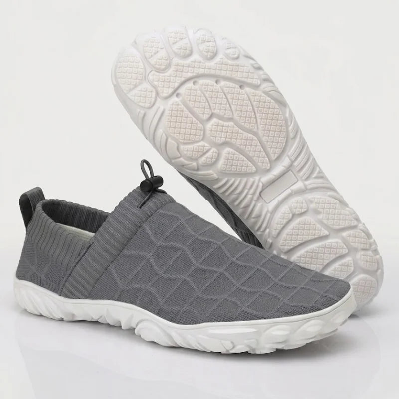 Men's Wide Toe Box Knit Slip-On Walking Shoes
