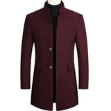 Men's Stand Collar Button Coat