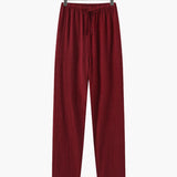 Men's Relaxed Fit Linen Drawstring Trousers