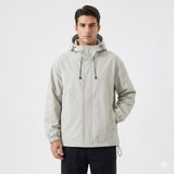 Men's Hooded Half Zip Windbreaker Jacket