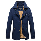 Men's Sherpa Lined Double Breasted Trench Coat
