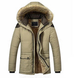 Men's Hooded Faux Fur Lined Winter Parka