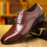 Men's Leather Cap Toe Oxford Shoes