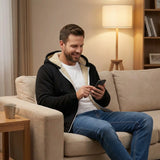 Men's Sherpa Lined Hooded Zip Jacket