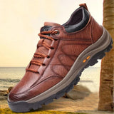 Men's Leather Lace-Up Casual Shoes