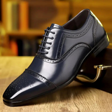 Men's Leather Cap Toe Oxford Shoes