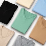 Men's V-Neck Fine Knit Sweater