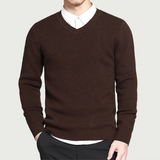 Men's V-Neck Knit Pullover Sweater
