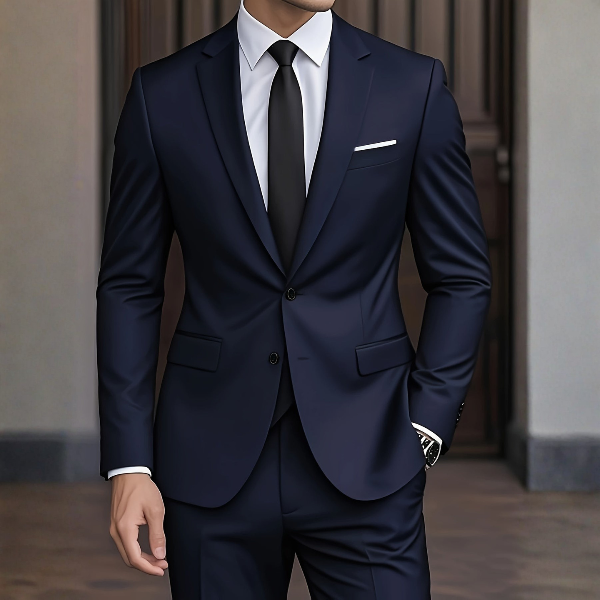 Men's Slim Fit Two-Piece Modern Suit