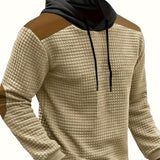 Men's Textured Hooded Knit Pullover