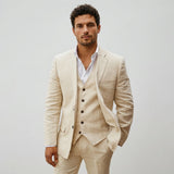 Men's Linen Three-Piece Suit