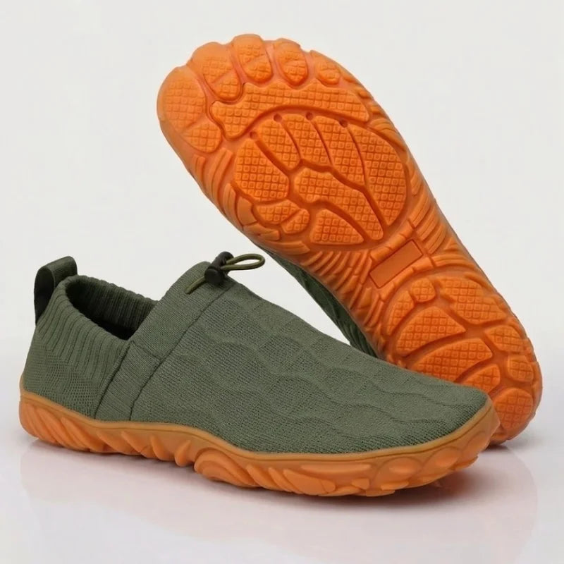 Men's Wide Toe Box Knit Slip-On Walking Shoes