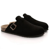 Men's Suede Buckle Clogs