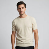 Men's Fine Knit Crew Neck T-Shirt