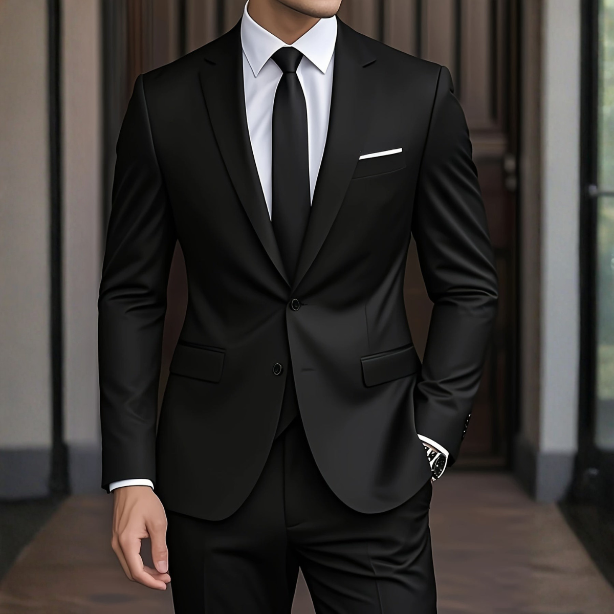 Men's Slim Fit Two-Piece Modern Suit