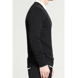 Men's V-Neck Knit Pullover Sweater