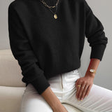 Women's Long Sleeve Turtleneck Knit Sweater