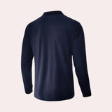 Men's Colour Block Quarter Zip Polo Sweater