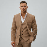 Men's Linen Three-Piece Suit
