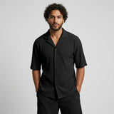 Men's Striped Shirt & Shorts Set
