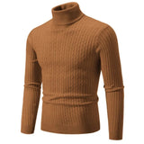 Men's Ribbed Turtleneck Knit Sweater