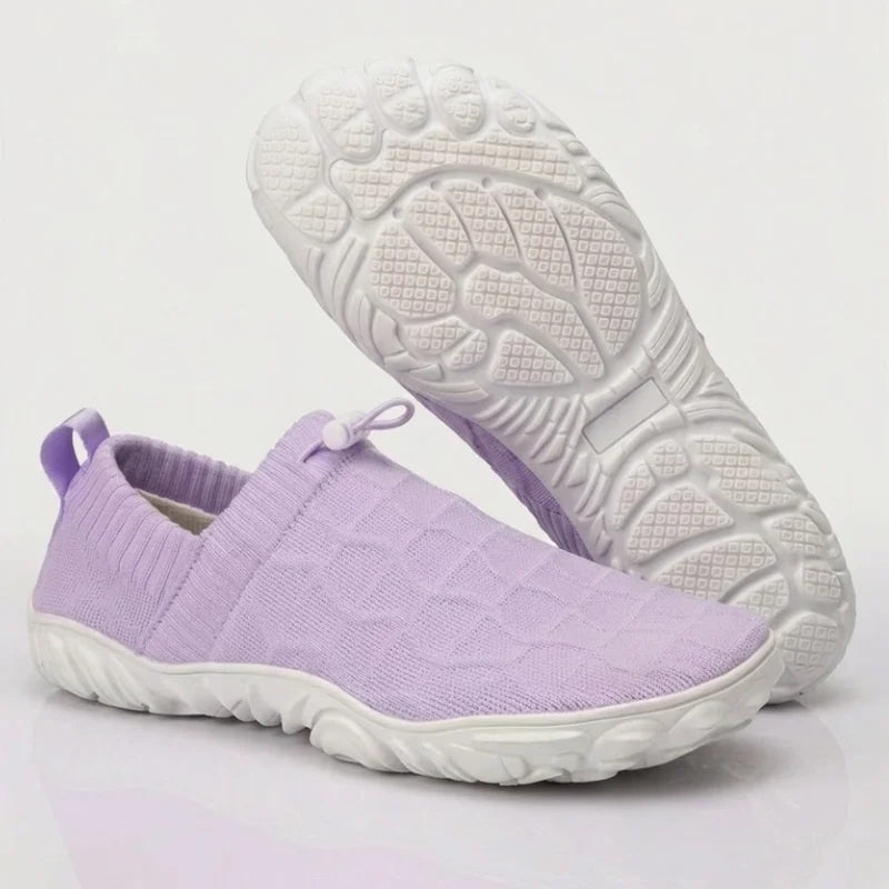 Men's Wide Toe Box Knit Slip-On Walking Shoes