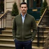 Men's Ribbed Full-Zip Knit Cardigan