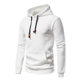 Men's Textured Hooded Pullover Sweatshirt