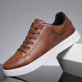 Men's Leather Lace Up Casual Sneakers