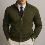 Men's Zip-Up Knit Cardigan