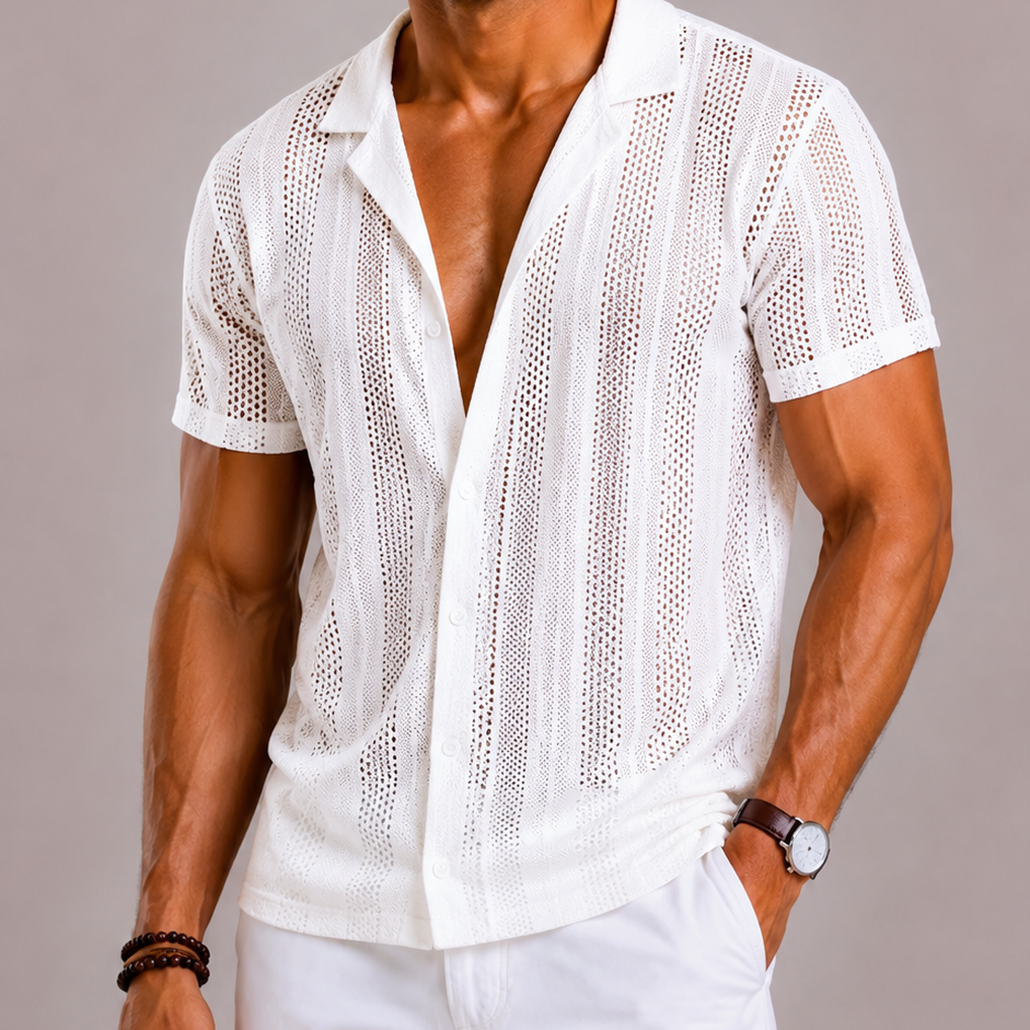 Men's White Summer Jumper