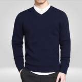 Men's V-Neck Knit Pullover Sweater