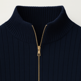 Men's Ribbed Half-Zip Classic Fit Sweater
