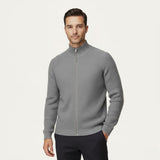 Men's Ribbed Full-Zip Knit Cardigan
