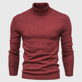 Men's Slim-Fit Roll Neck Long Sleeve Sweater