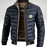 Men's Quilted Stand Collar Puffer Jacket