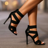 Women's Strappy Open-Toe Ankle-Strap Stiletto Sandals