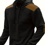 Men's Textured Hooded Knit Pullover