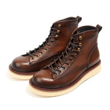 Men's Leather Lace-Up Work Boots