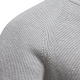 Men's Ribbed Half Zip Knit Sweater