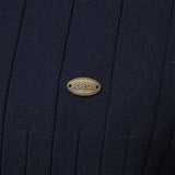 Men's Ribbed Half Zip Knit Sweater