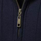Men's Ribbed Half Zip Knit Sweater